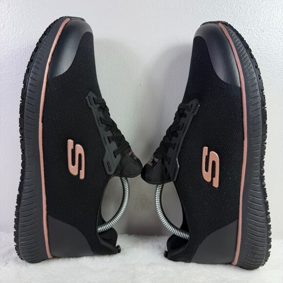 Skechers Work Squad SR Slip-Resistant Sneaker Black/Rose Gold Women’s Size 11 - Picture 6 of 10